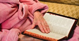 Woman reading Bible