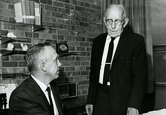 Dad & John Hoeger chatting