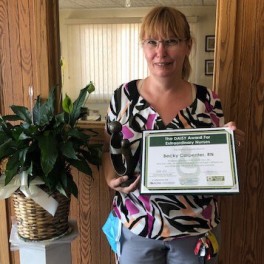 Becky Carpenter with her DAISY Award