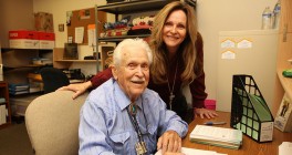 Al with hospice volunteer coordinator Pamela Steenkurtz