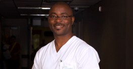 Kodjo Bossou, a nurse at Good Samaritan Society - Ottumwa, a skilled nursing center in Iowa